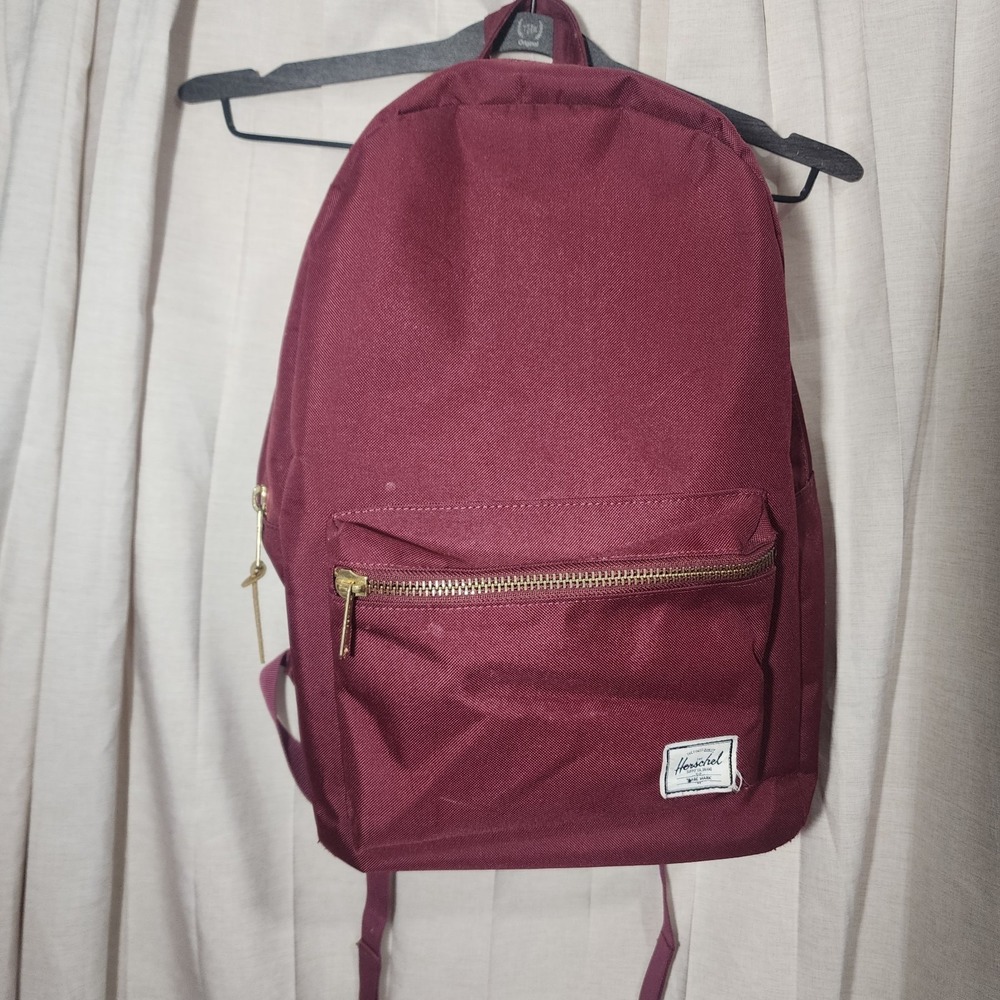 Herschel Supply Settlement Backpack Maroon/Burgundy Laptop Preowned Unisex 15" - Picture 2 of 16
